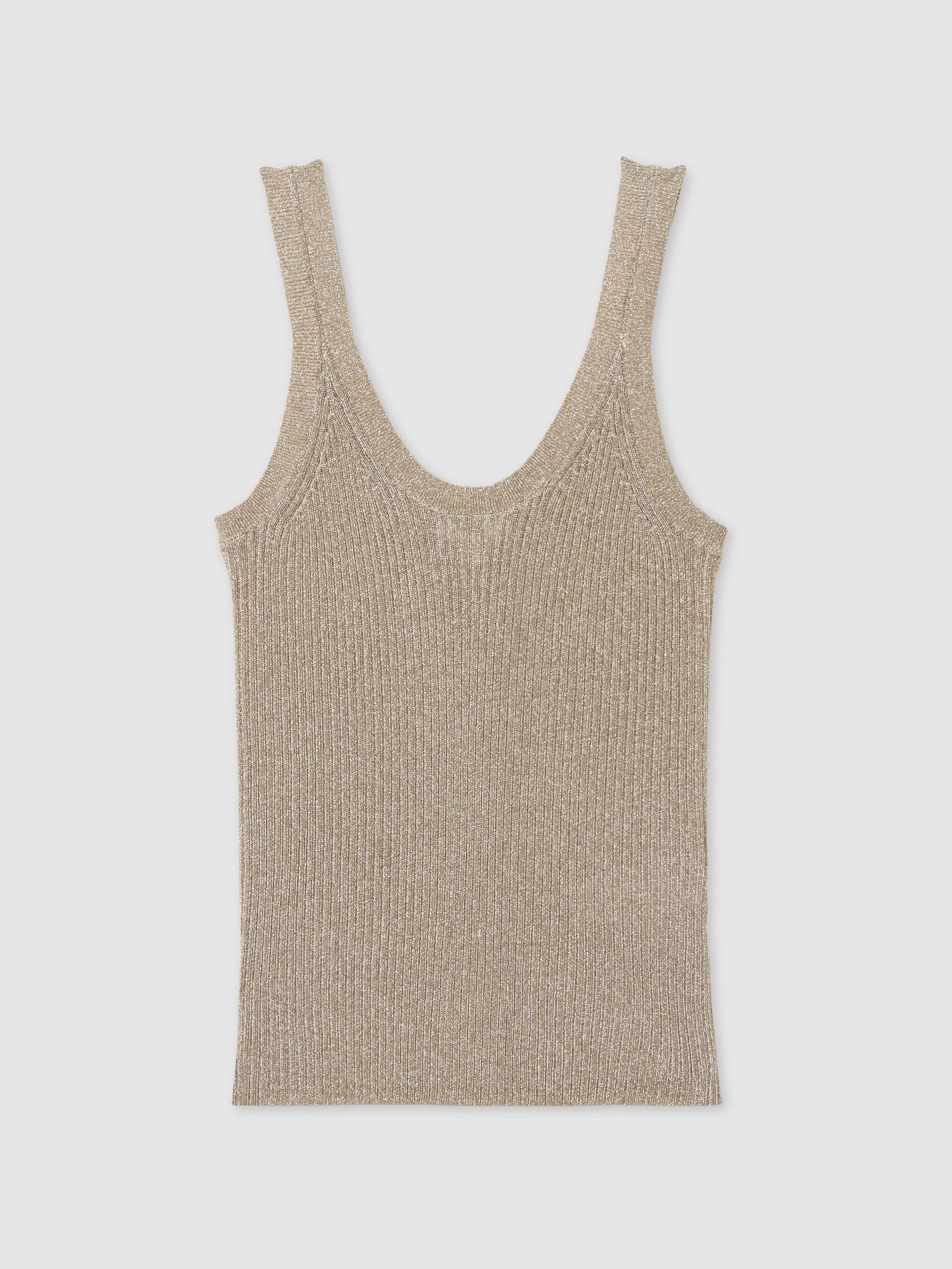Metallic Vest Top in Gold Product Image