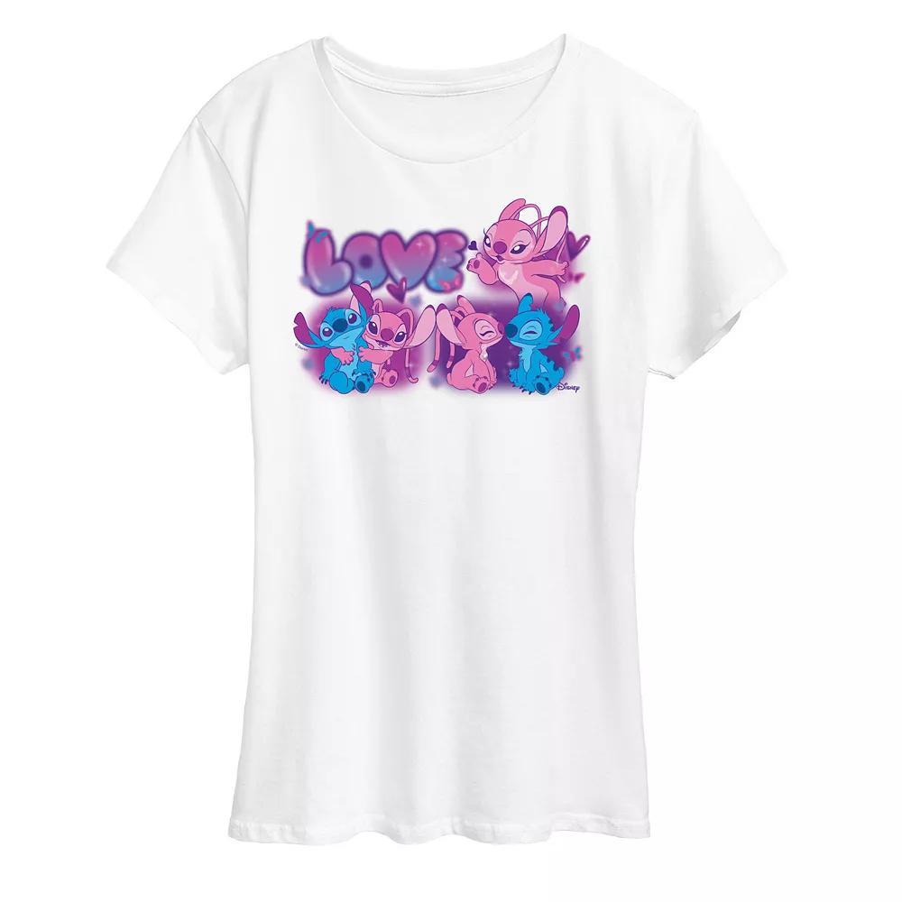 Disney's Lilo & Stitch Women's Love Grid Graphic Tee,  Product Image