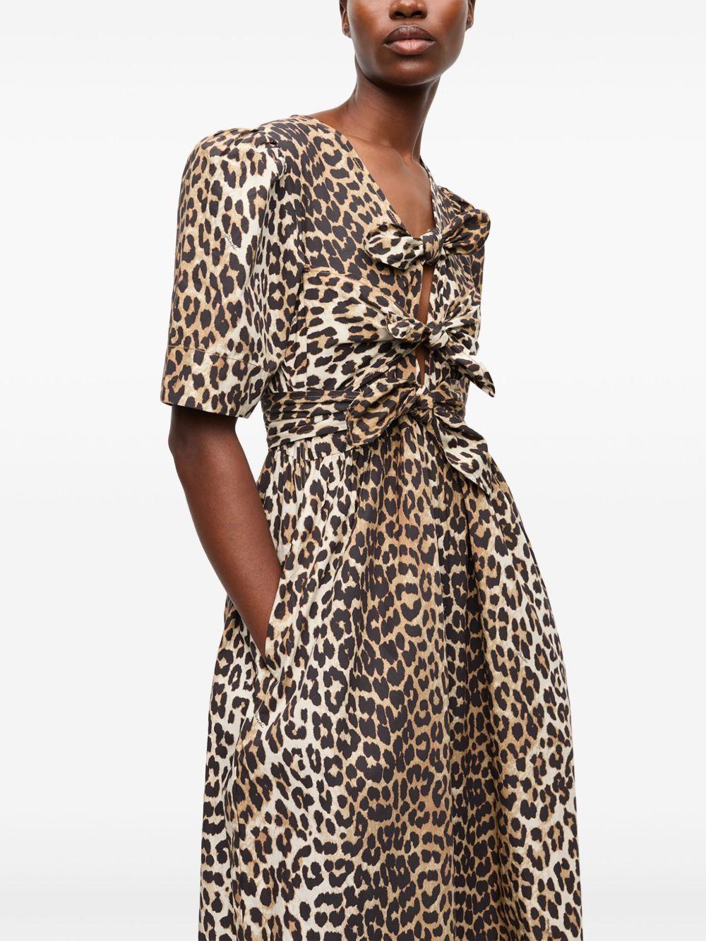 leopard-print midi dress Product Image