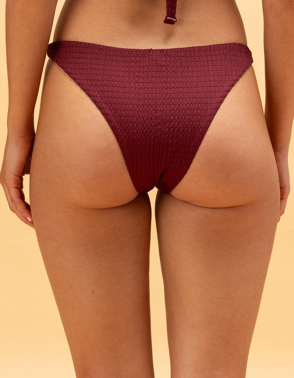 FULL TILT Smocked Skimpy Bikini Bottoms Product Image