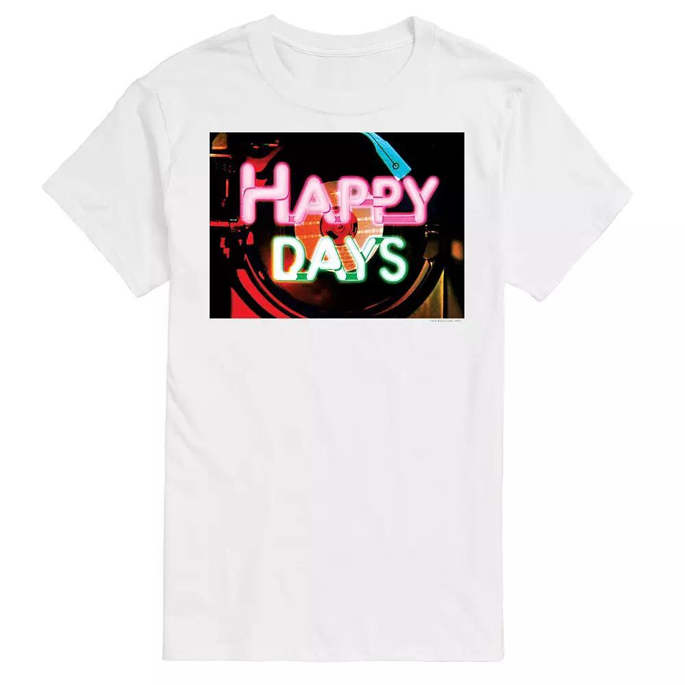 Men's Happy Days Jukebox Logo Graphic Tee, Size: Small, Beige Product Image