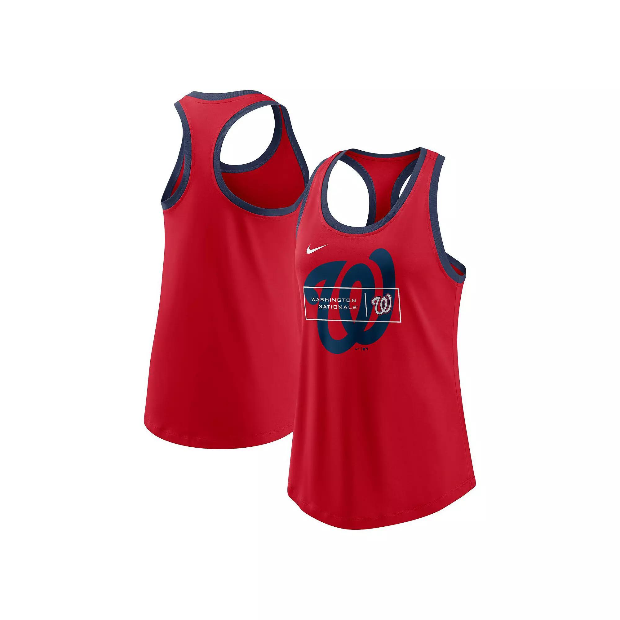 Women's Nike Red Washington Nationals X-Ray Racerback Performance Tank Top, Size: 2XL Product Image