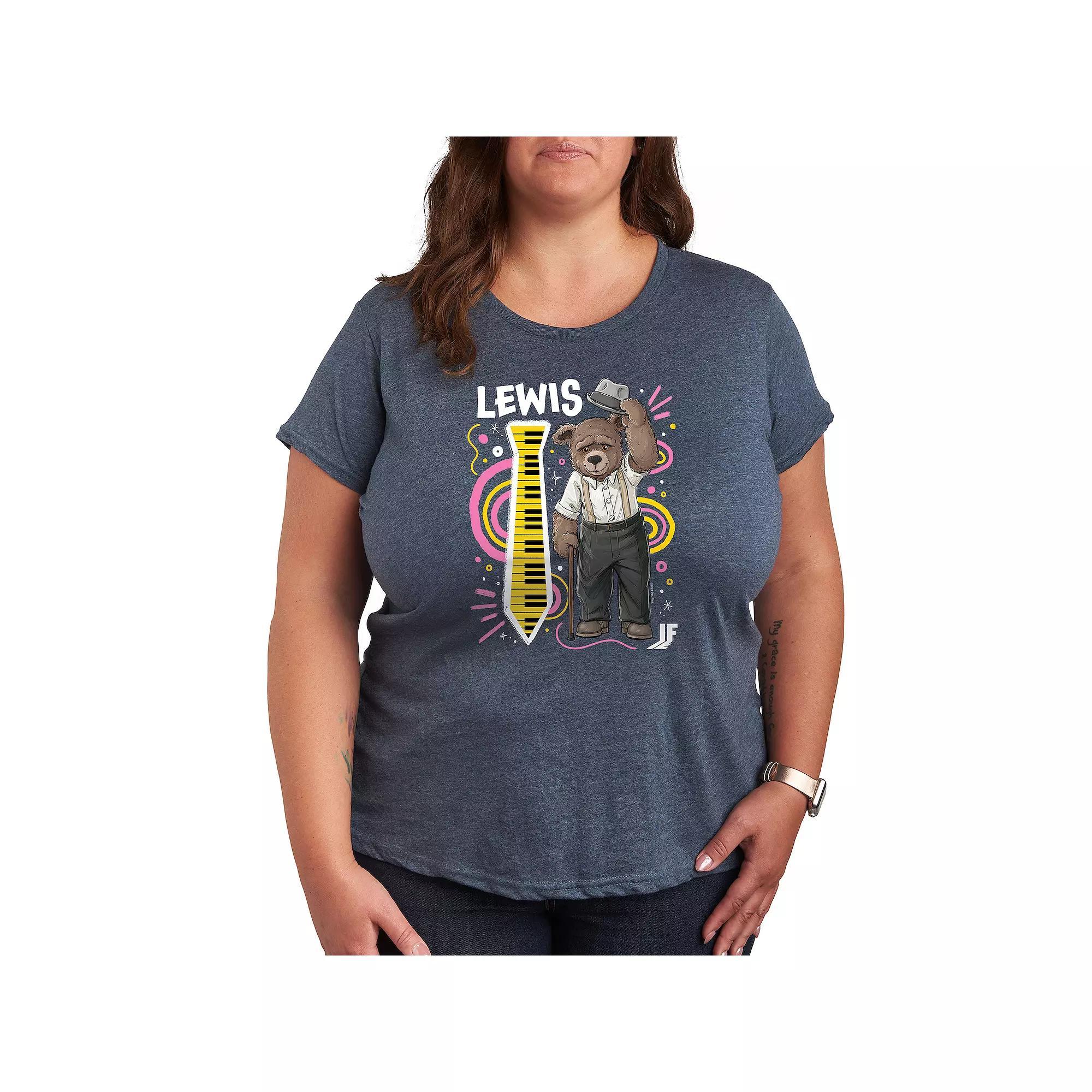 Plus IF Movie Lewis Graphic Tee, Women's, Size: 3XL, Grey Blue Product Image