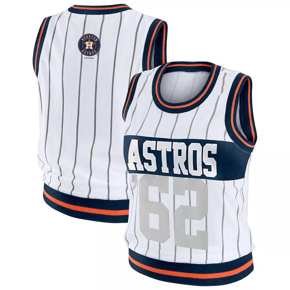 Women's WEAR by Erin Andrews White Houston Astros Sporty Tank Top,  Product Image