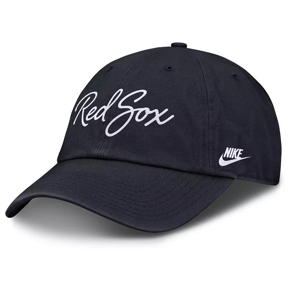Women's Nike Navy Boston Red Sox Cooperstown Club Script Adjustable Hat,  Product Image