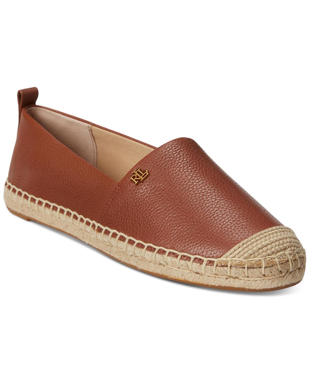 Lauren Ralph Lauren Cameryn Leather Espadrille Flats Product Image