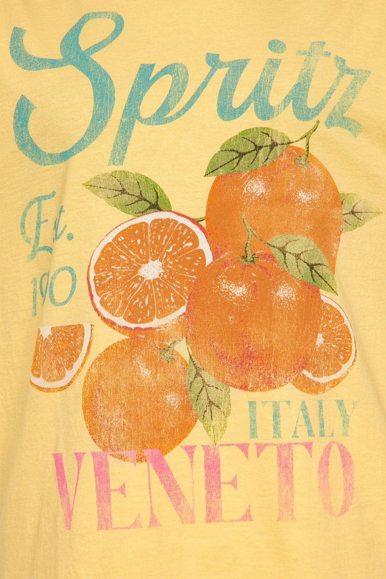Veneto Spritz Summer Washed Oversized Tee - Yellow Product Image