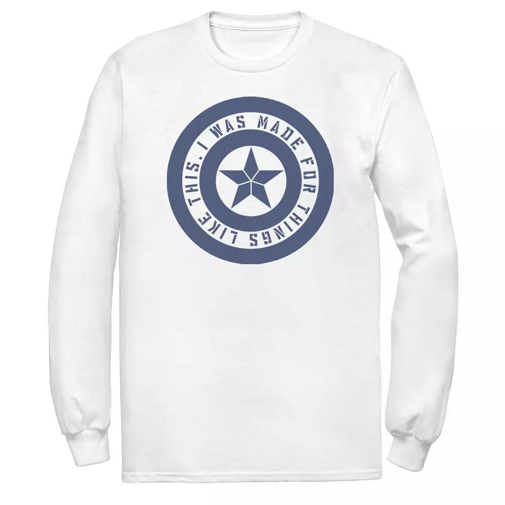 Mens Marvel Avengers Endgame Shield Inspiration Long Sleeve Tee, Men's, Size: Medium, White Product Image
