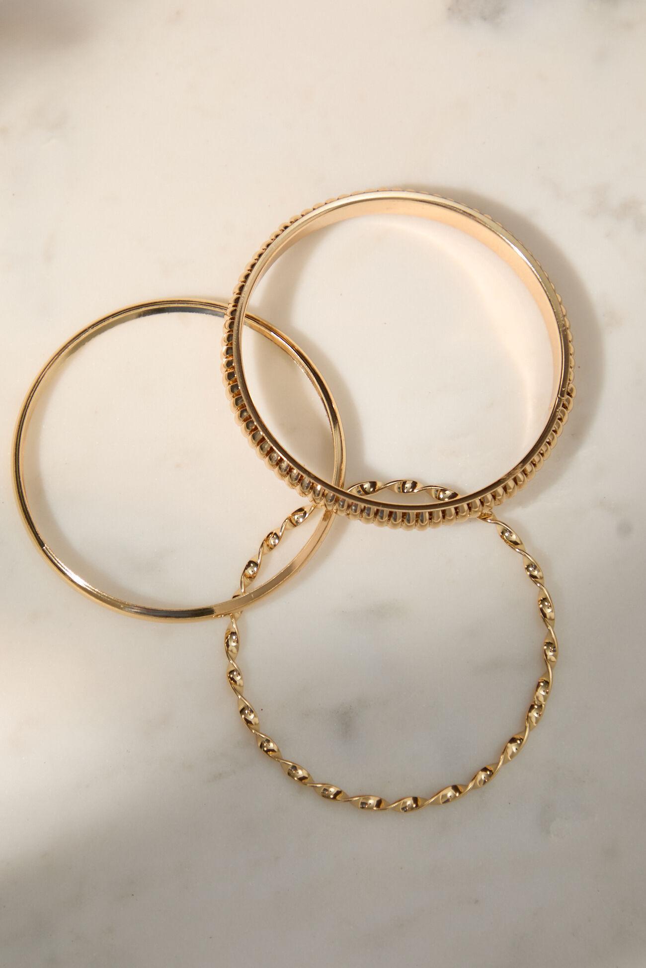Ribbed Twisted Bangle Set Product Image
