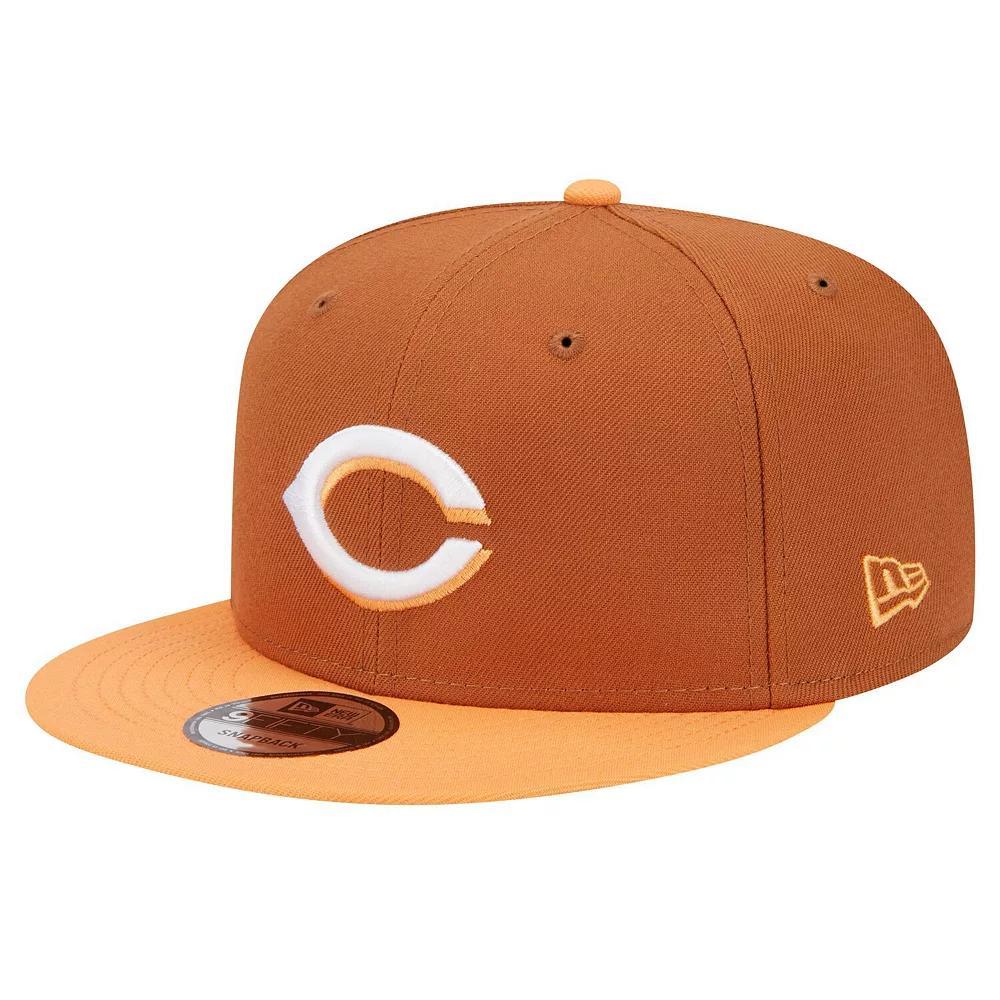 Men's New Era Brown Cincinnati Reds Spring Color Two-Tone 9FIFTY Snapback Hat, Red Brown Product Image