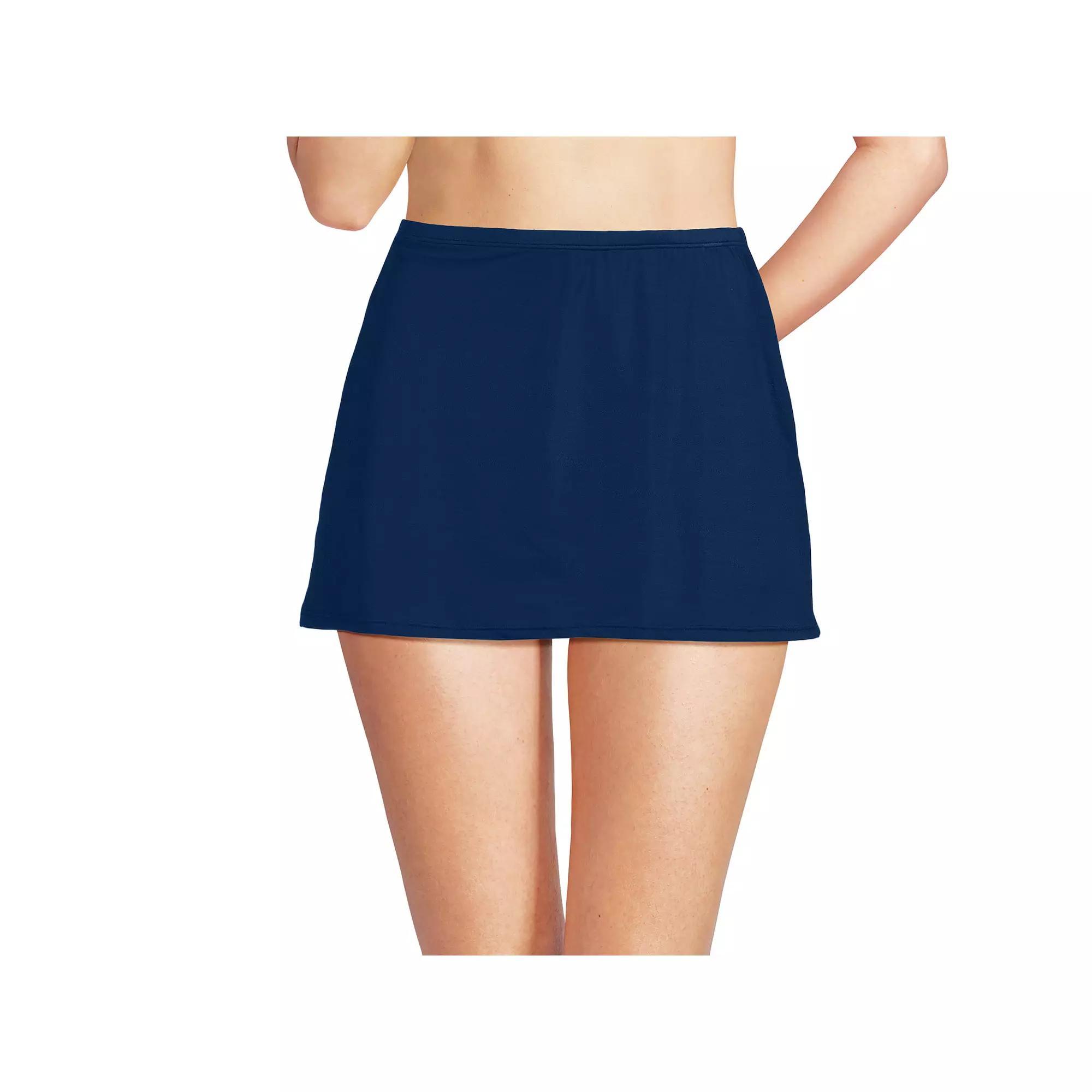 Plus Size Lands' End Slender Swim Skirt, Women's, Size: 16, Deep  Blue Product Image