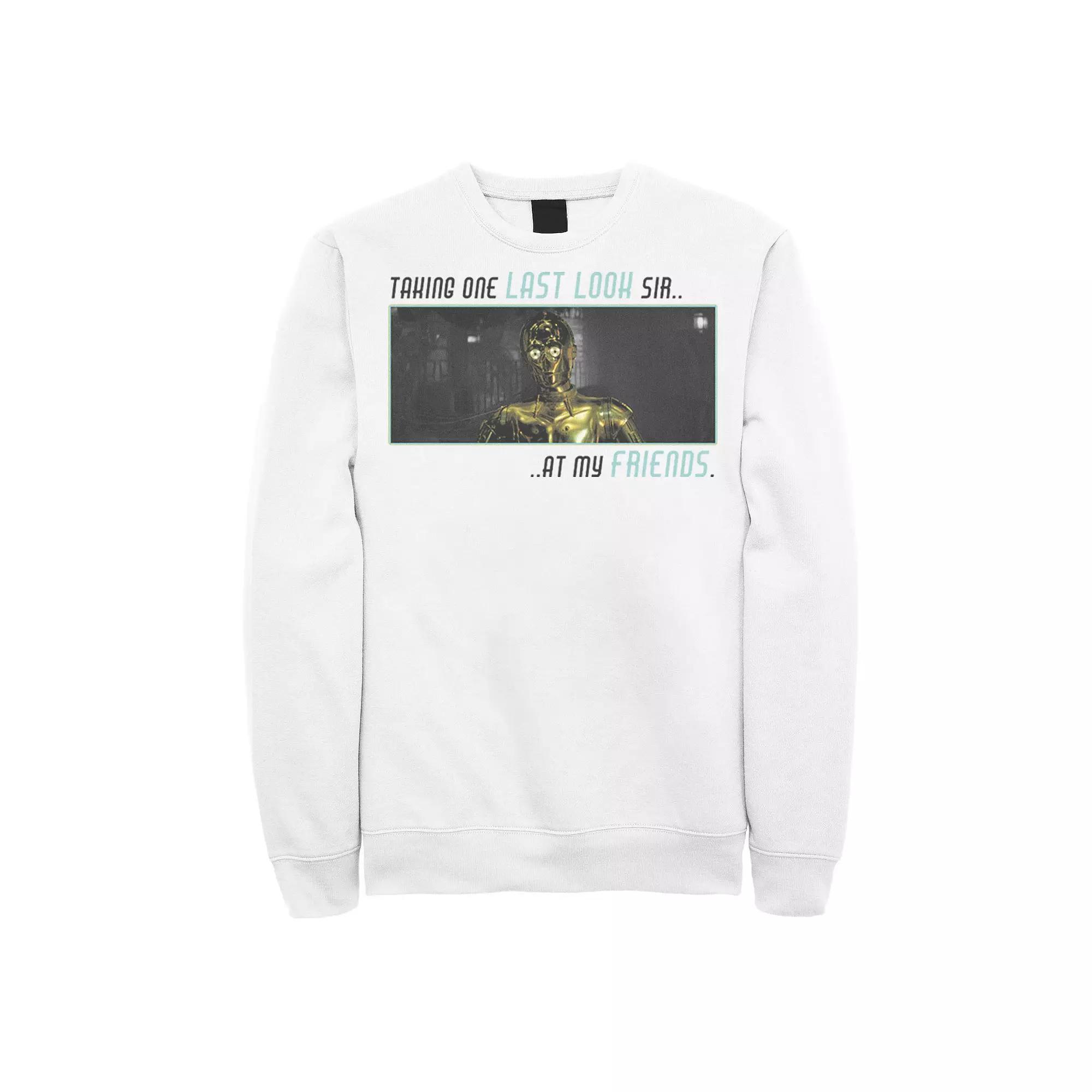 Men's Star Wars: The Rise Of Skywalker C-3PO Taking One Last Look Sweatshirt,  Product Image
