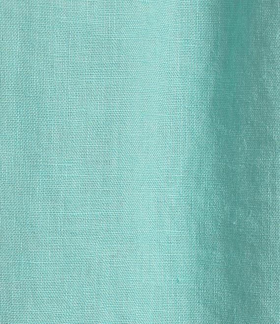 John Mark Plus Size Woven Embroidered Split V-Neck 3/4 Sleeve Hi-Low Hem Tunic Product Image