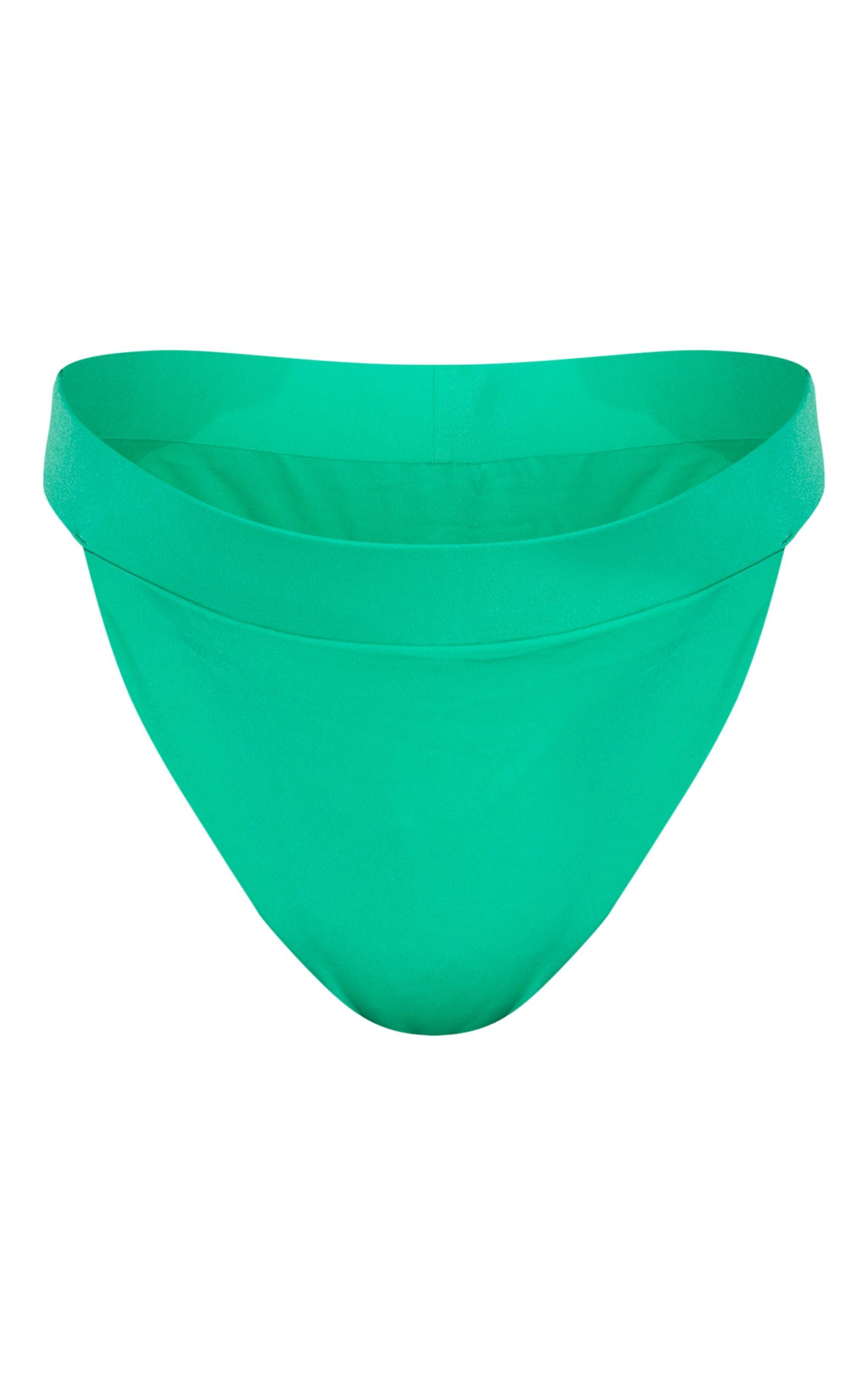 Plus Green High Leg Bikini Bottoms Product Image