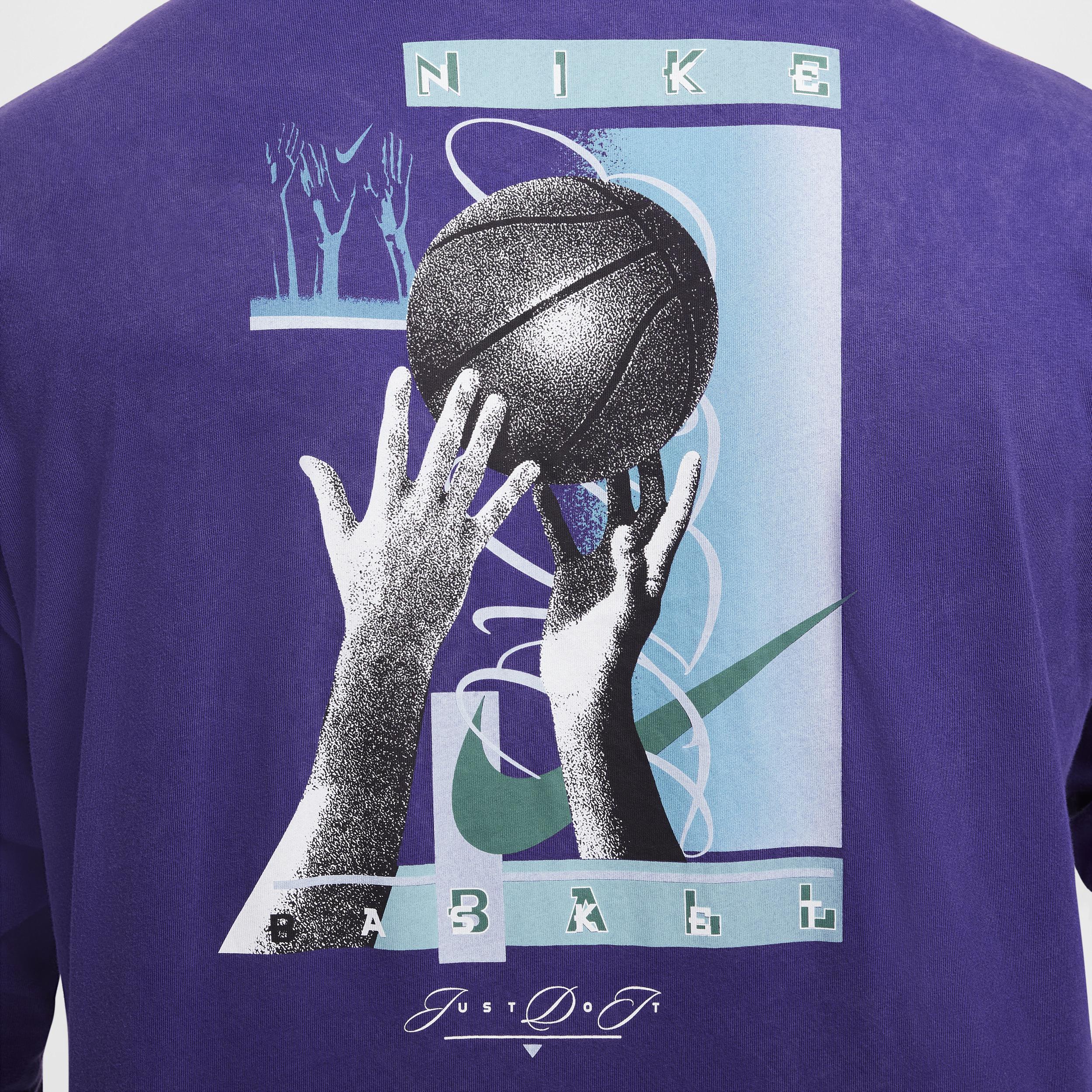 Nike Mens Max90 Long-Sleeve Basketball T-Shirt | HF6195-504 Product Image