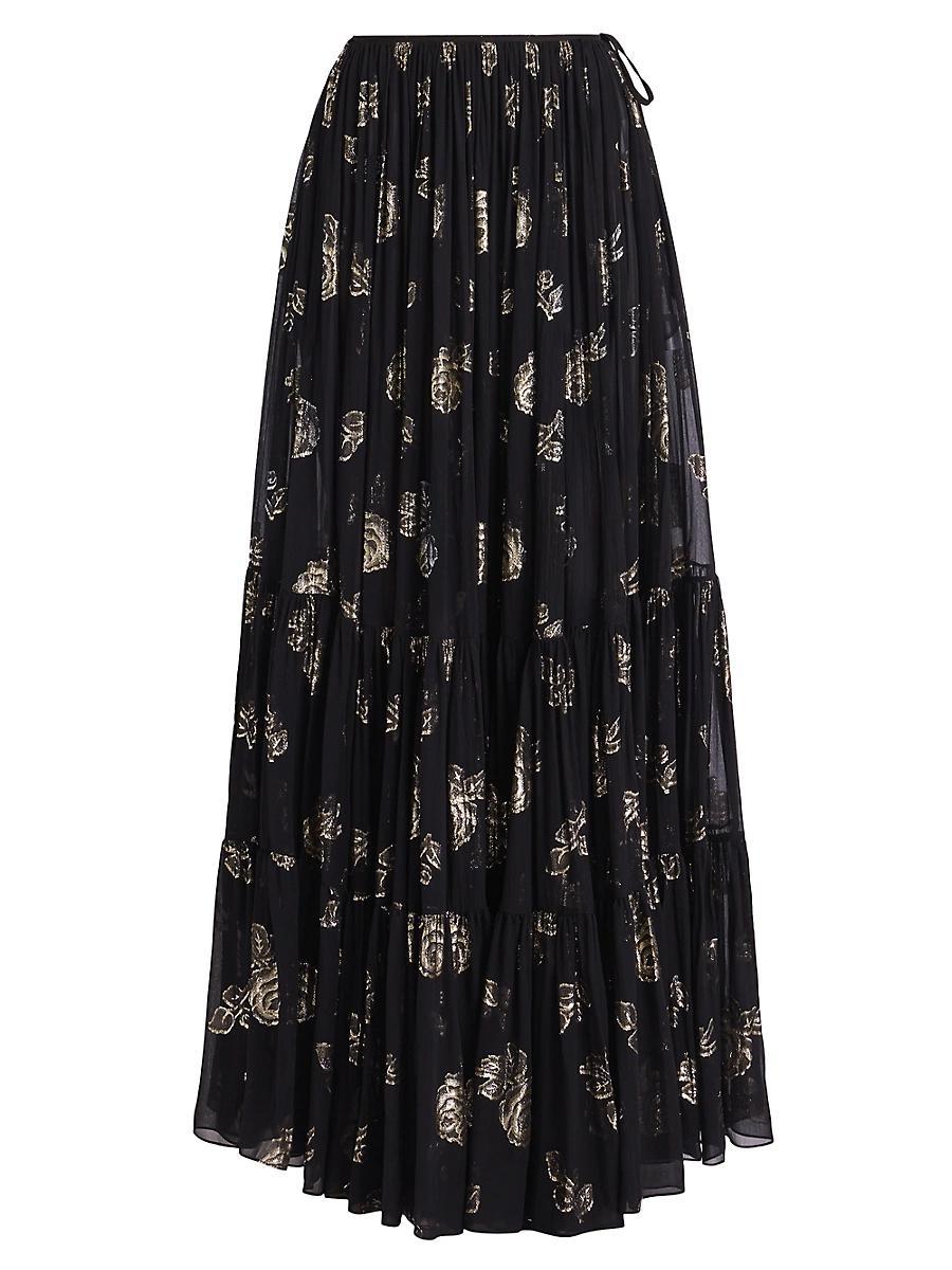 Womens Jacquard Maxi Skirt Product Image