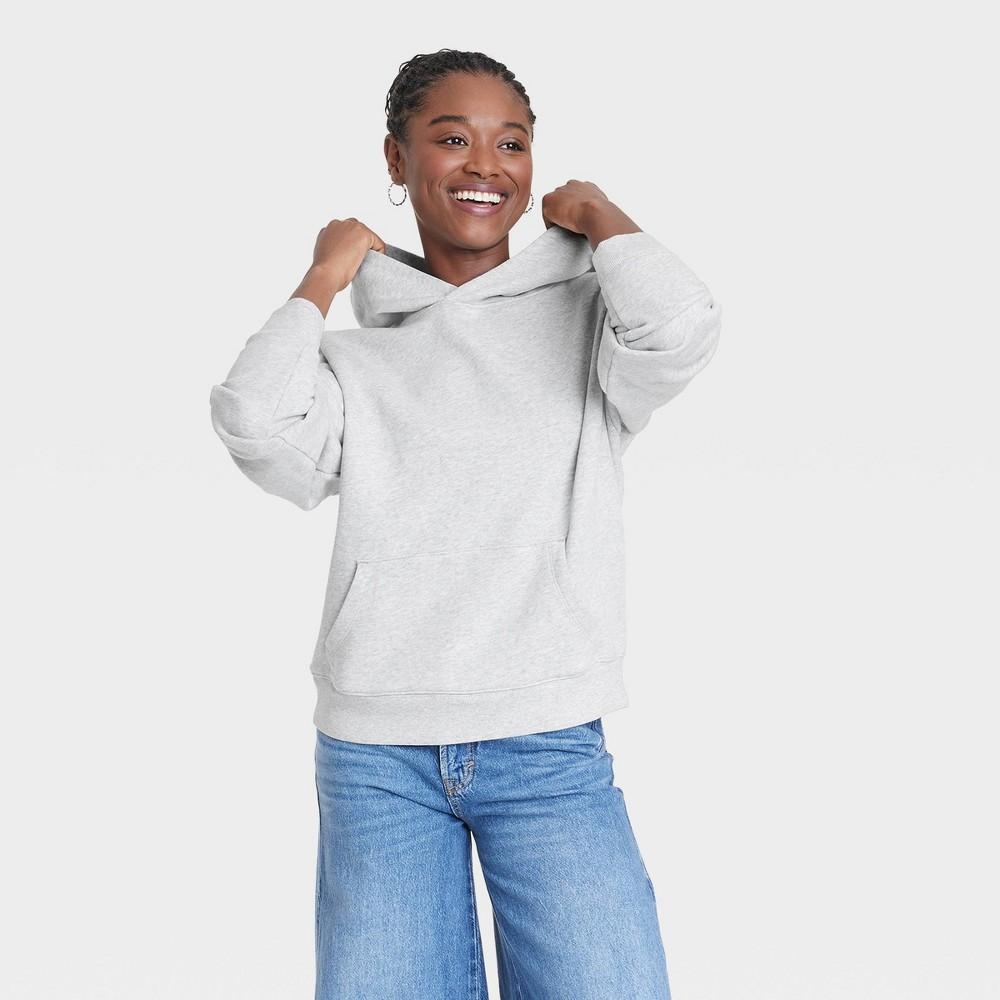 Womens Leisure Studio Hooded Pullover Sweatshirt - Universal Thread Heather XL Product Image