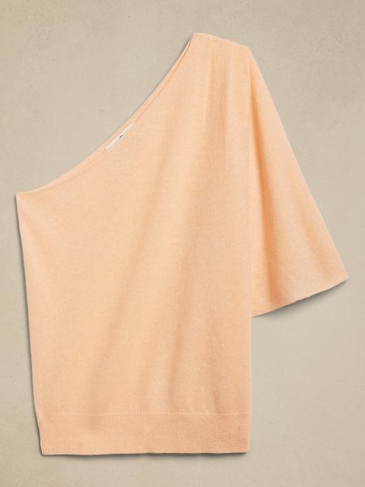 Cashmere-Linen One-Shoulder Sweater Product Image