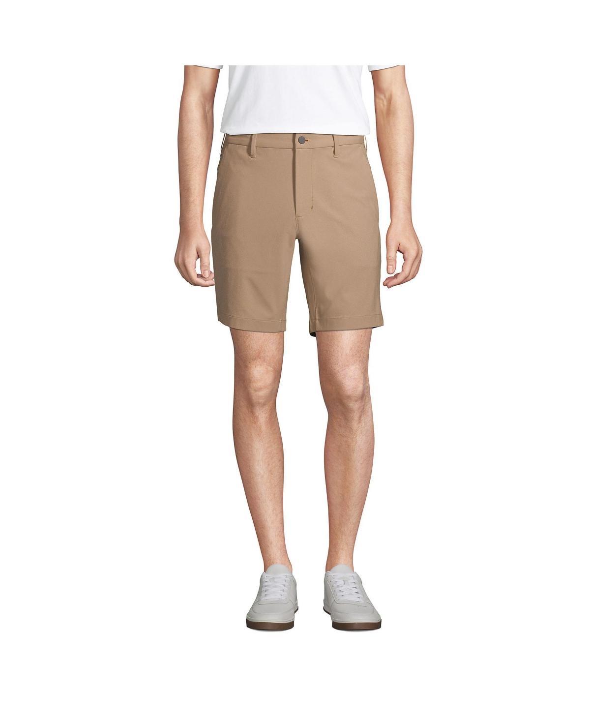 Mens Lands End Traditional-Fit 9-inch Knit Performance Chino Shorts Radiant Blue Product Image