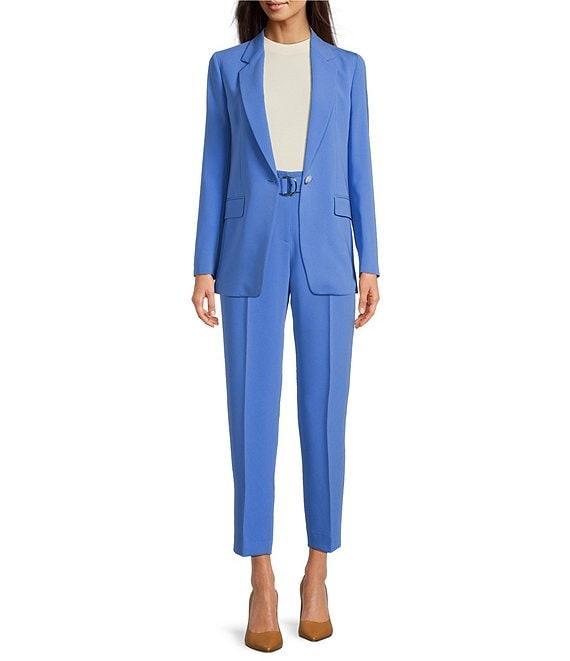BOSS by Hugo Boss Tapiah Woven Pleated front Tapered Leg Cropped Trouser Product Image