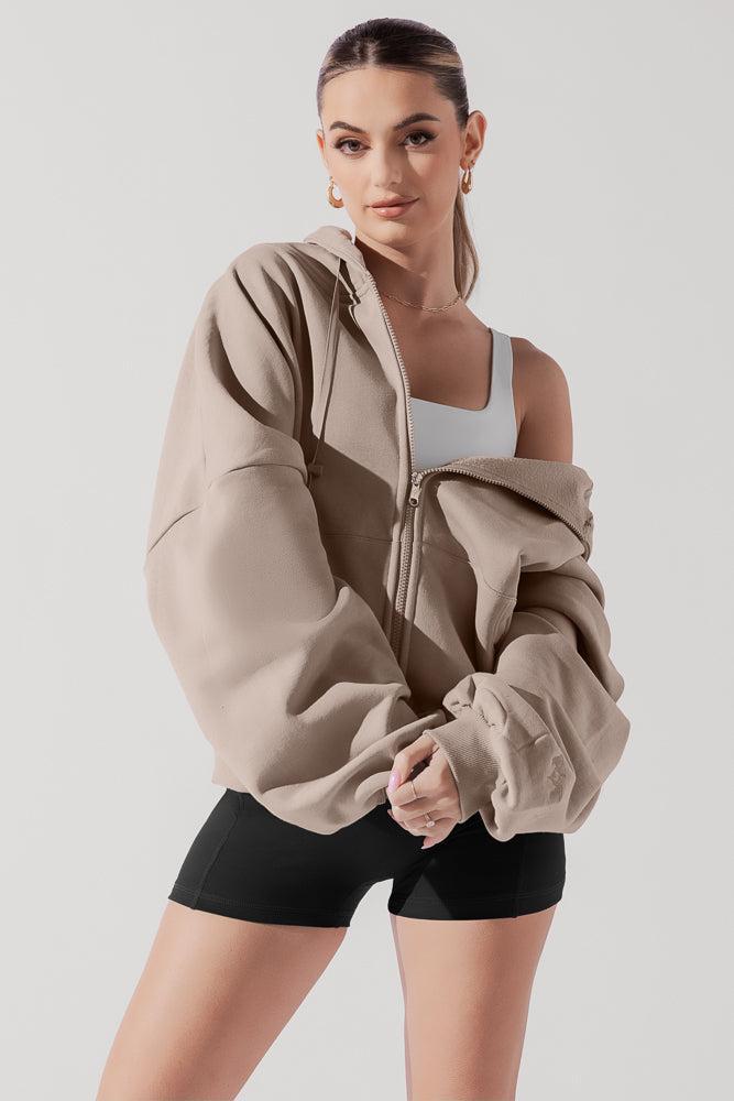 Zip Cloud Hoodie - Heather Grey Product Image