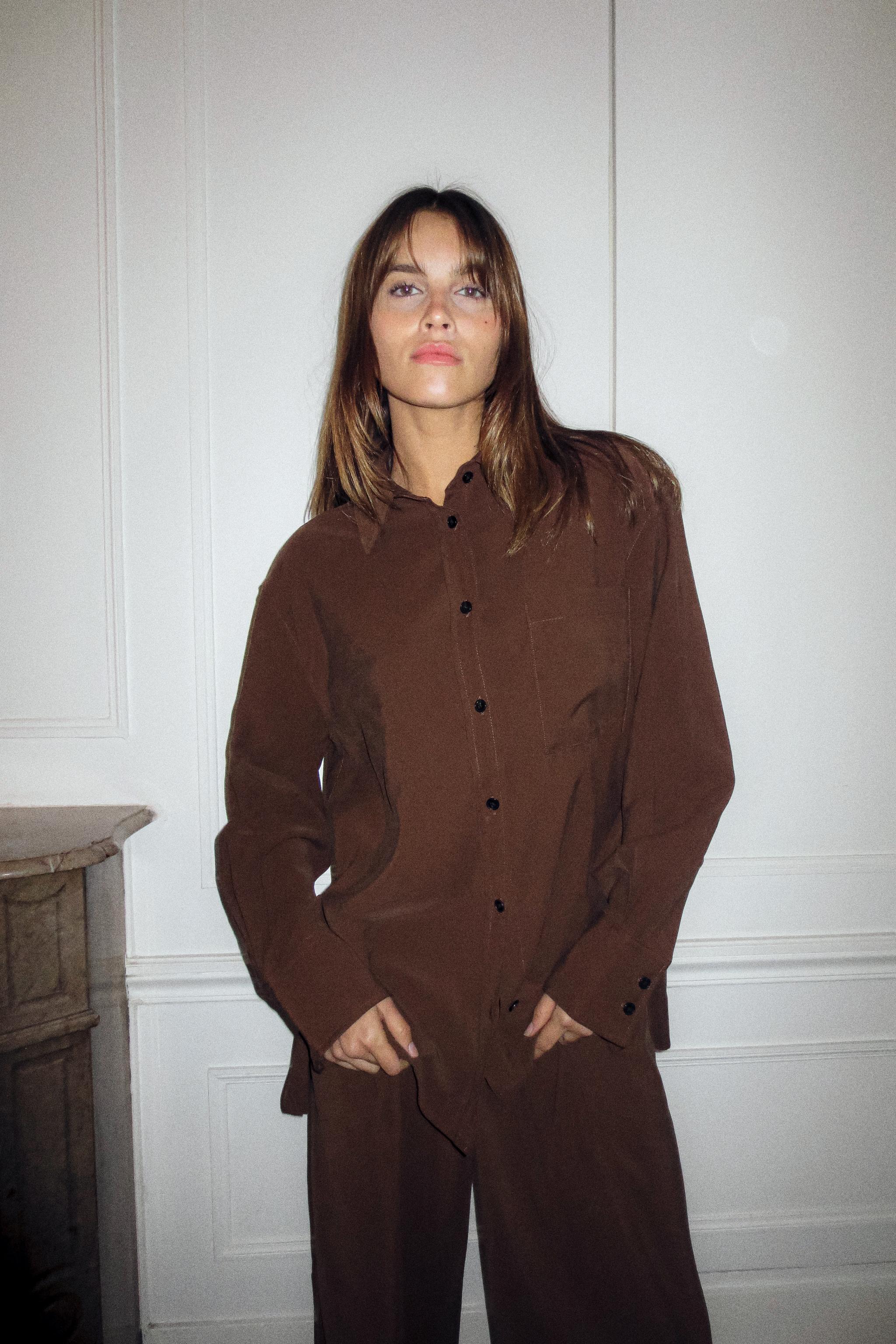 FLOWY OVERSHIRT WITH SLITS Product Image