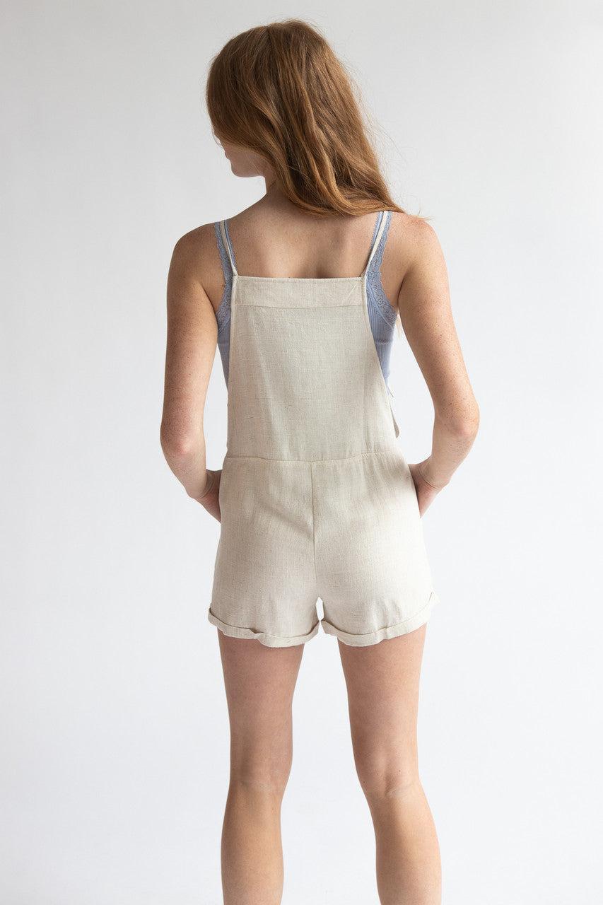 Linen Blend Lightweight Overalls Product Image