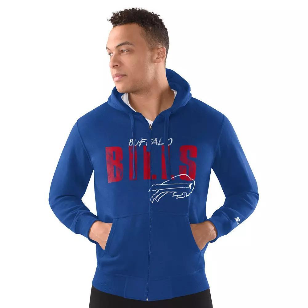 Men's Starter Royal Buffalo Bills Distressed Classic Full-Zip Hoodie,  Product Image