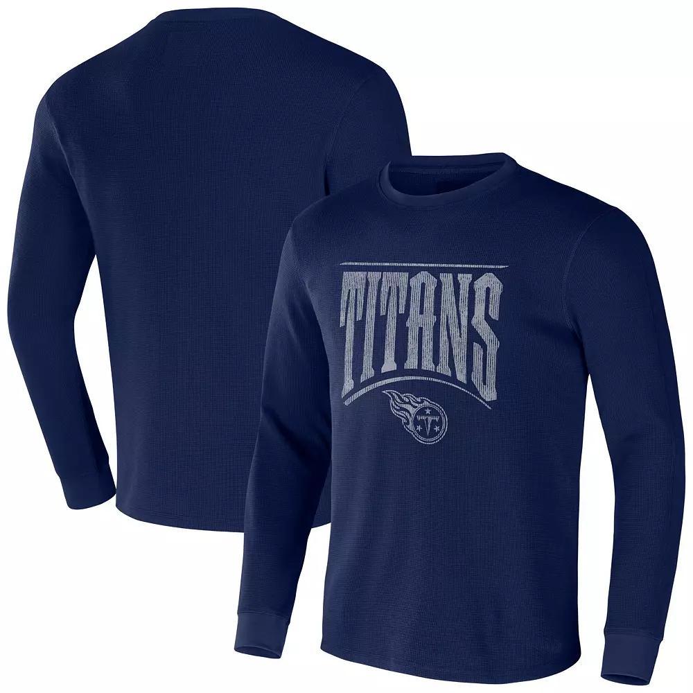 Men's NFL x Darius Rucker Collection by Fanatics Navy Tennessee Titans Long Sleeve Thermal T-Shirt, Size: Medium, Blue Product Image