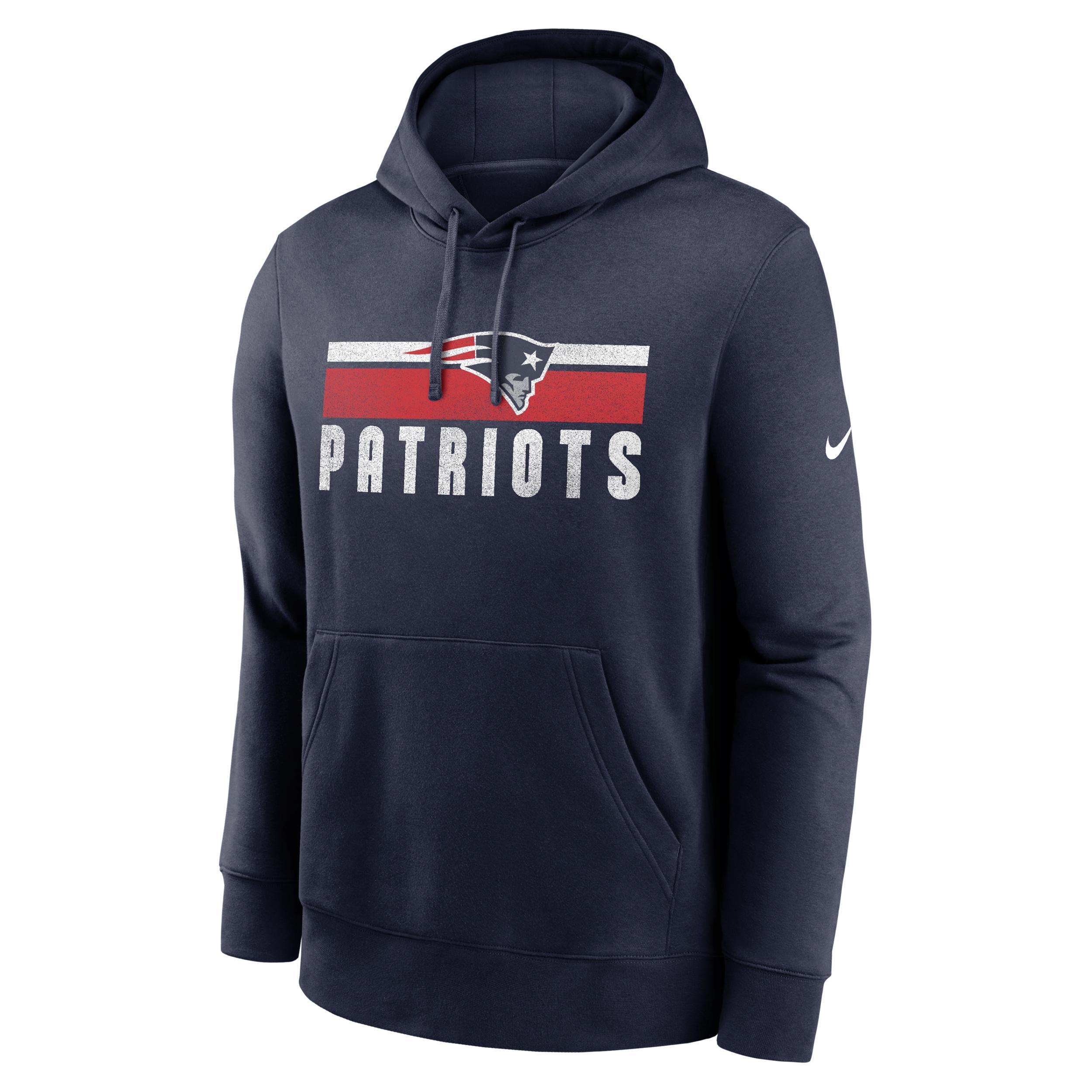 Mens Nike Navy New England Patriots Club Fleece Pullover Hoodie Product Image