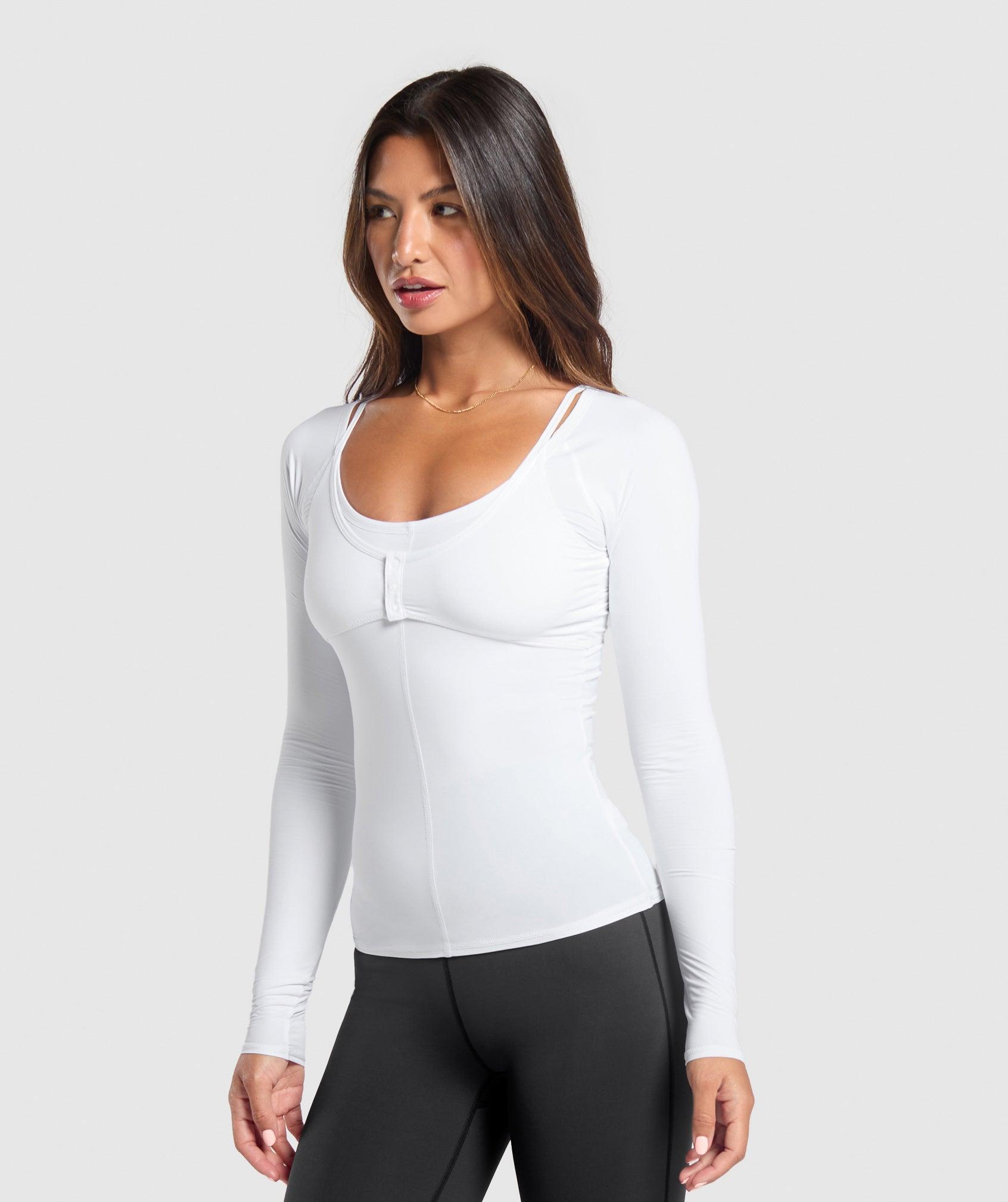 Gymshark Rest Day Buttery Soft Long Sleeve Top - White Female Product Image