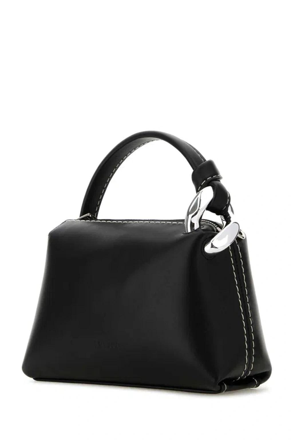 JW ANDERSON Mini Black Leather Corner Handbag Product Image