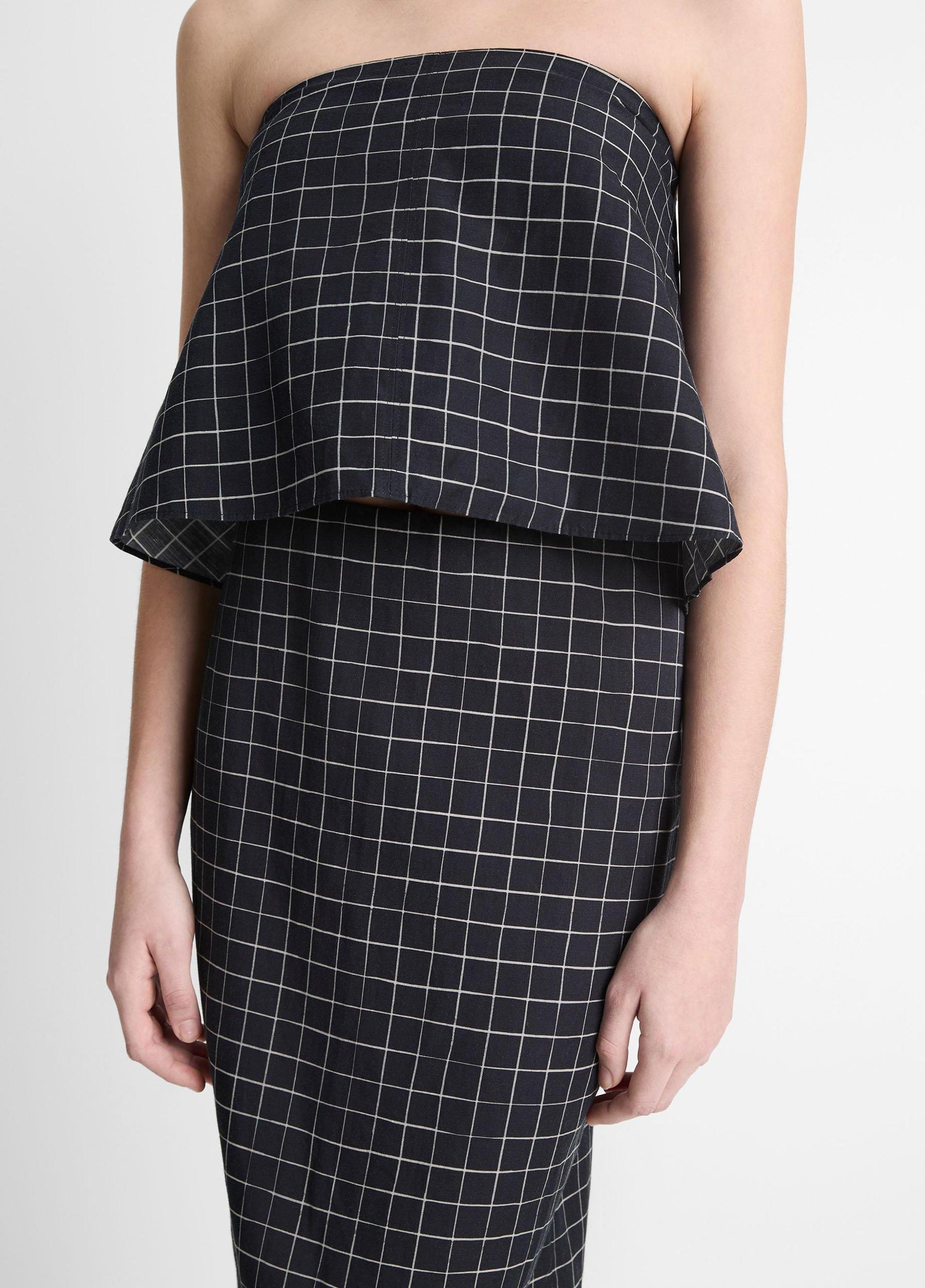 Trellis Plaid Cotton-Blend Pencil Skirt Product Image