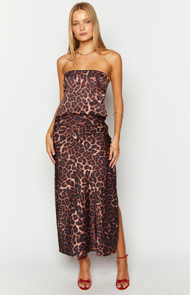 Ibiza Leopard Print Strapless Top Product Image