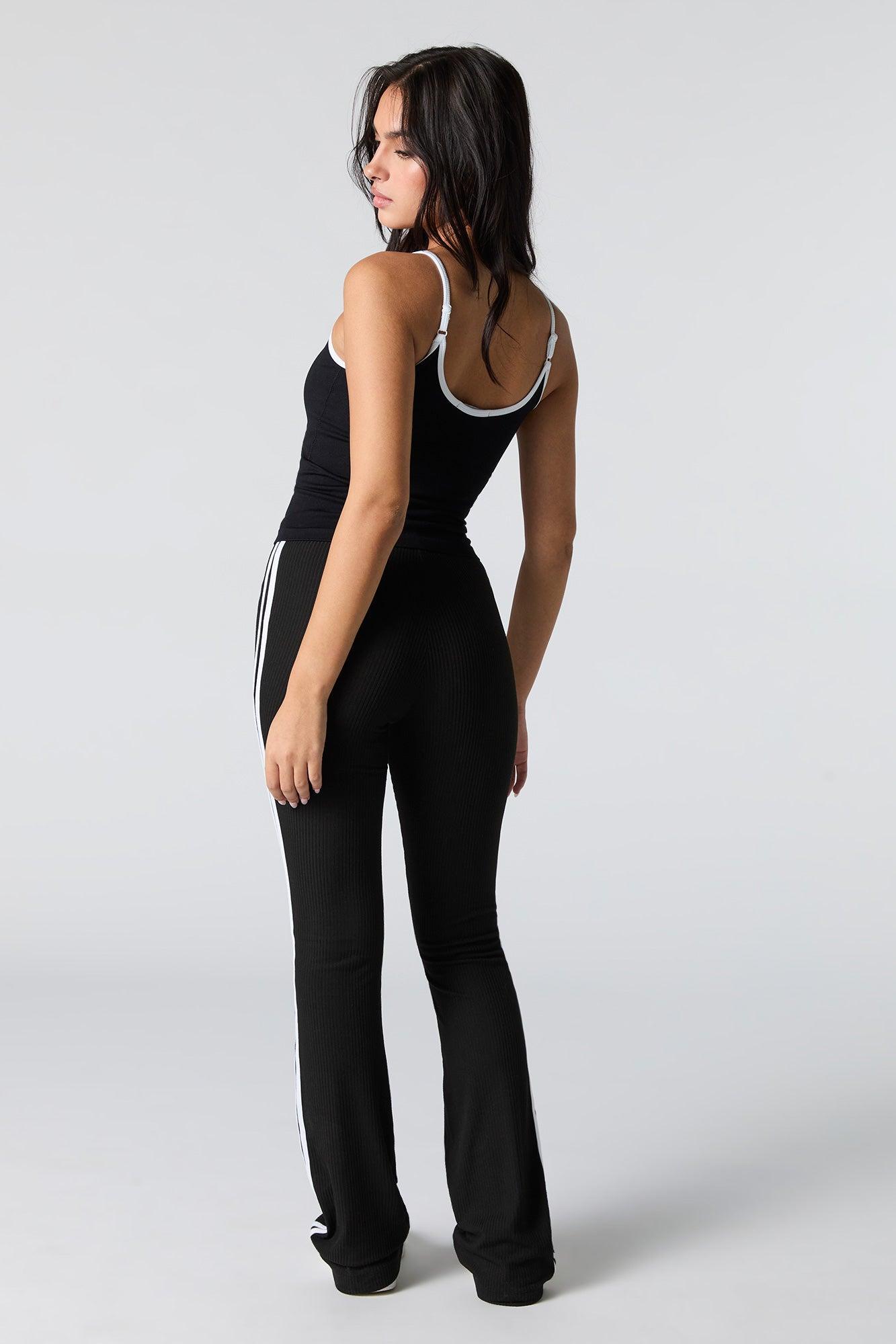 Soft Ribbed Side Striped Flare Pant Female Product Image