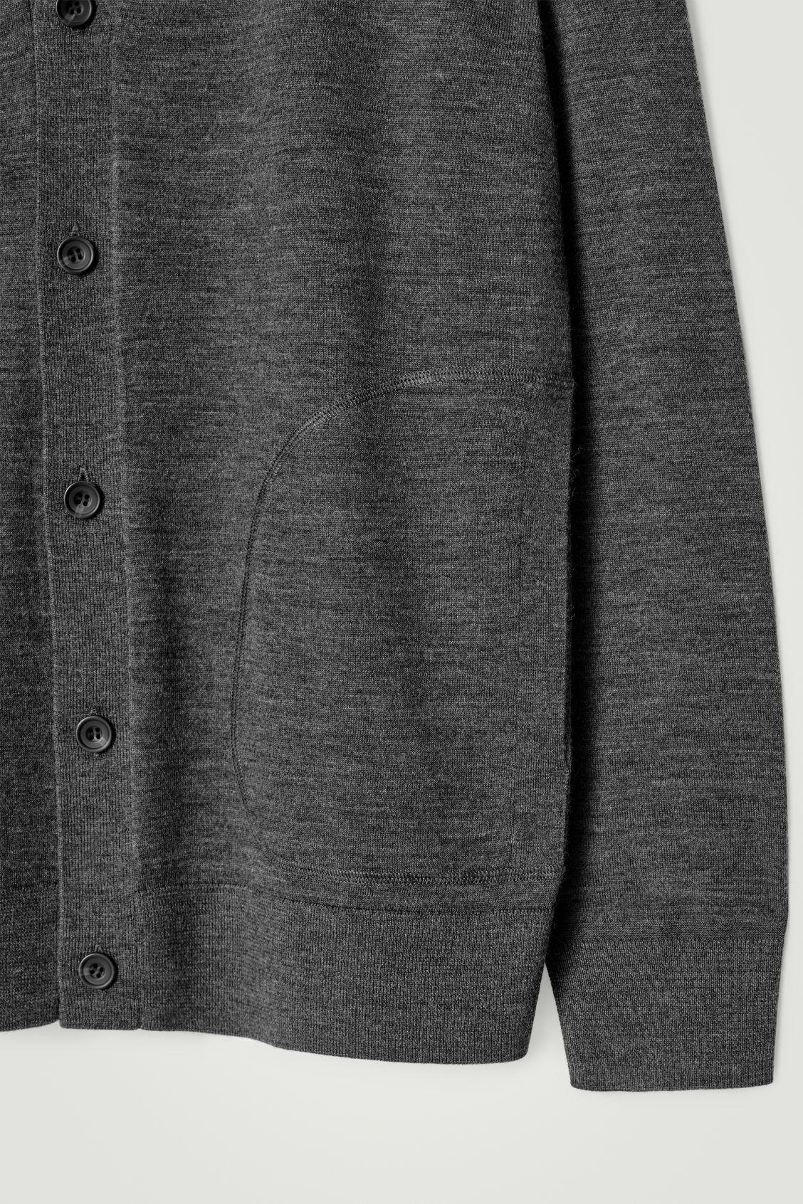 MERINO WOOL V-NECK CARDIGAN Product Image