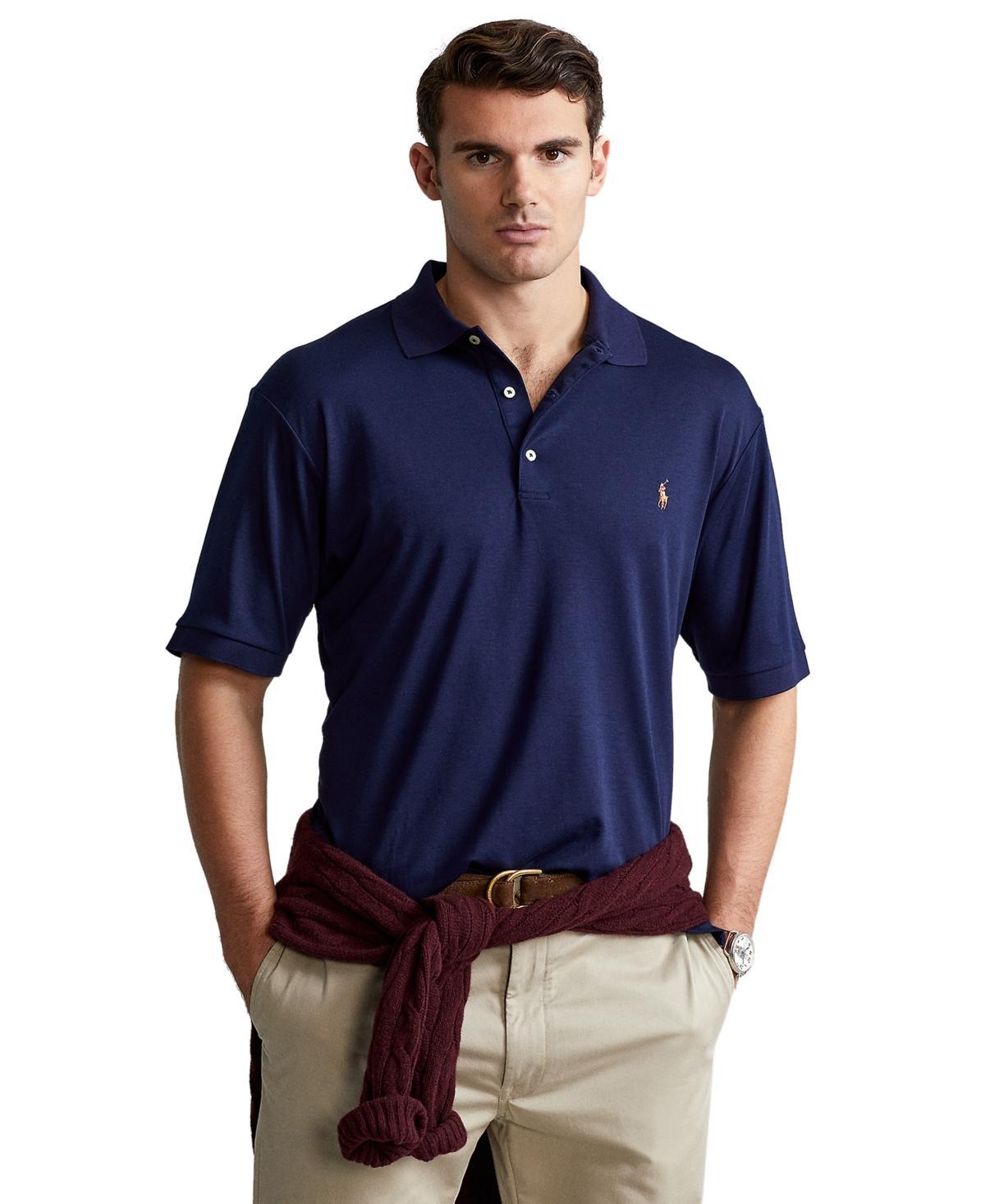 Polo Ralph Lauren Big  Tall Classic Fit Soft Cotton Multi-Colored Pony Polo Shirt Product Image