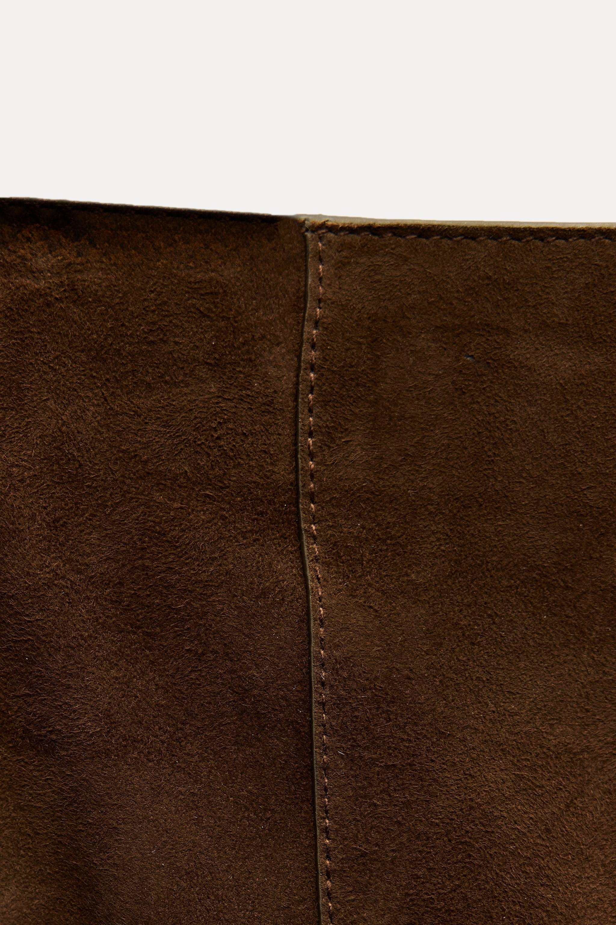 SUEDE LEATHER MINI SKIRT ZW COLLECTION Product Image