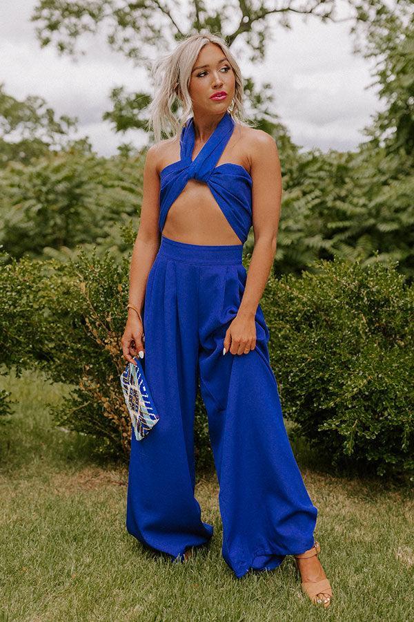 Nearly Famous High Waist Pants In Royal Blue Product Image