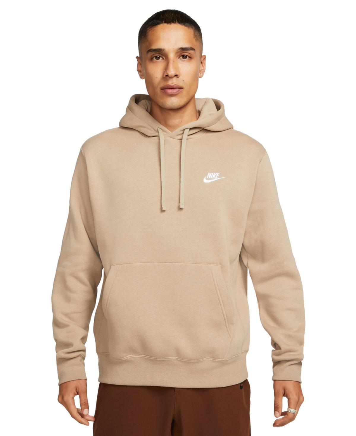 Men's Nike Sportswear Club Fleece Pullover Hoodie, Size: Medium, Grey Heather Product Image