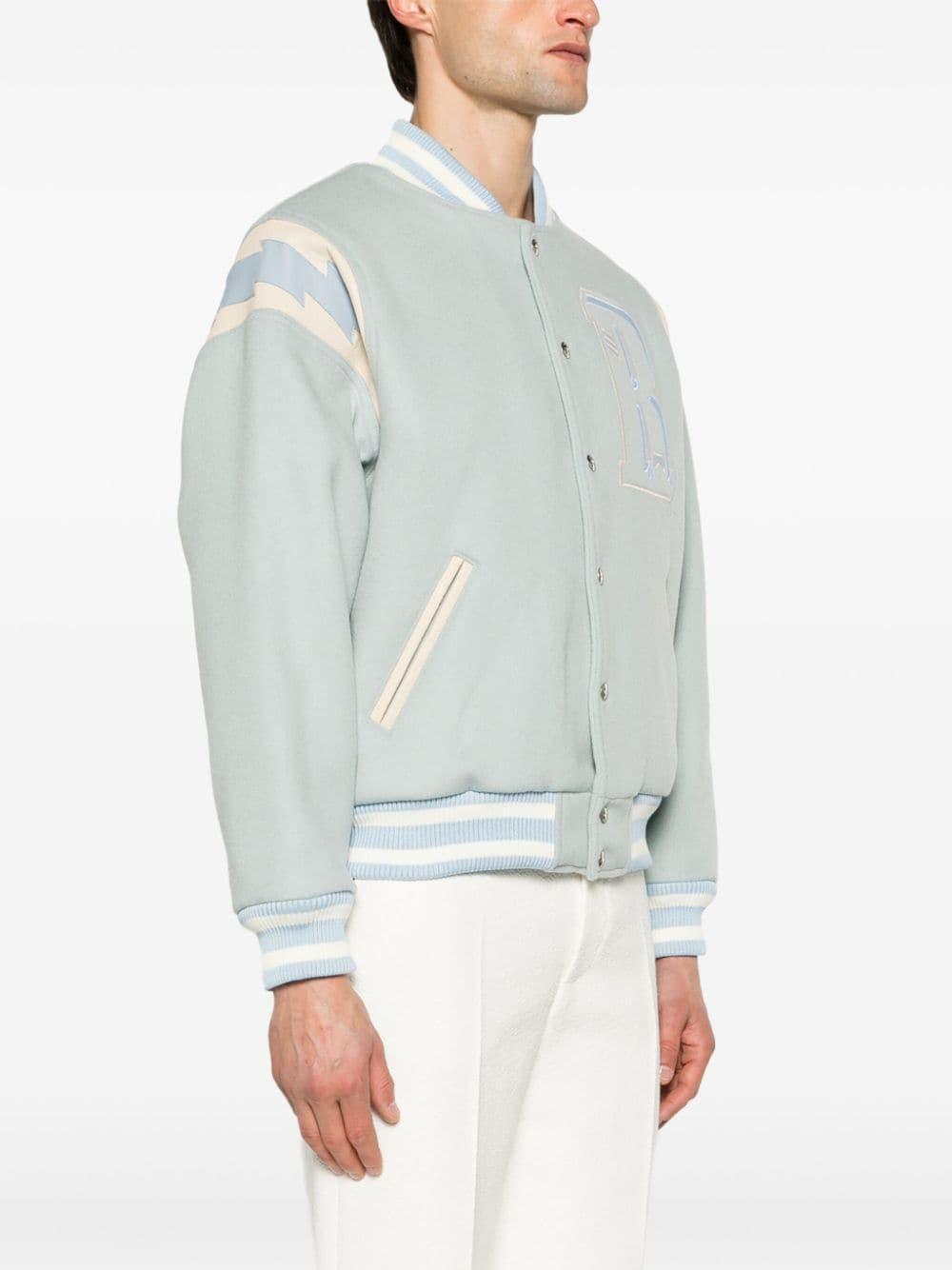 RHUDE Blue Lightning Bomber Jacket Product Image