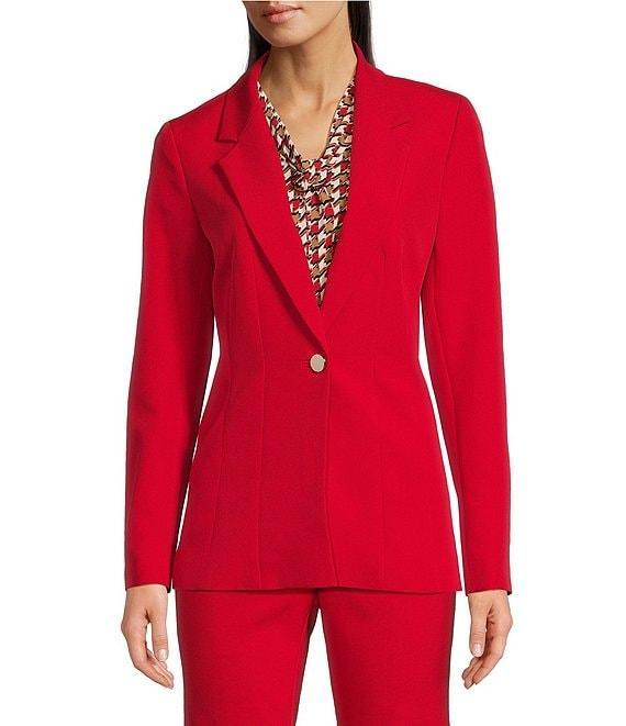 Anne Klein Coordinating Stretch Notch Lapel Long Sleeve Cinched Waist Jacket Product Image