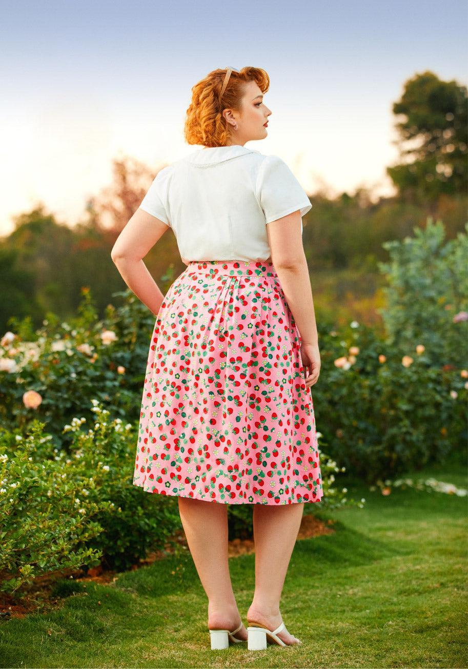 Berries & Blossoms A-Line Skirt Product Image