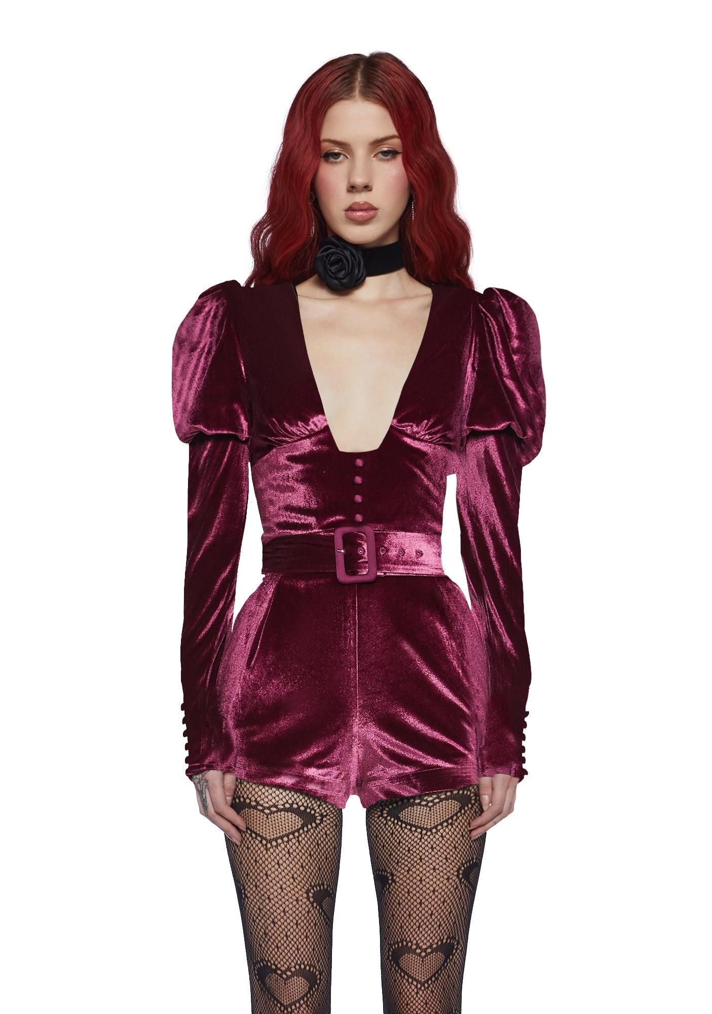 Chic Manners Velvet Romper - Pink Baby Product Image