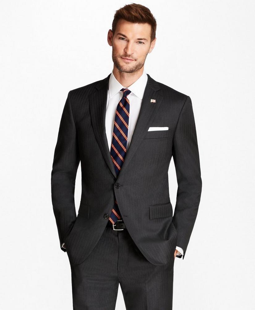 Classic Fit Grey Herringbone 1818 Suit Product Image