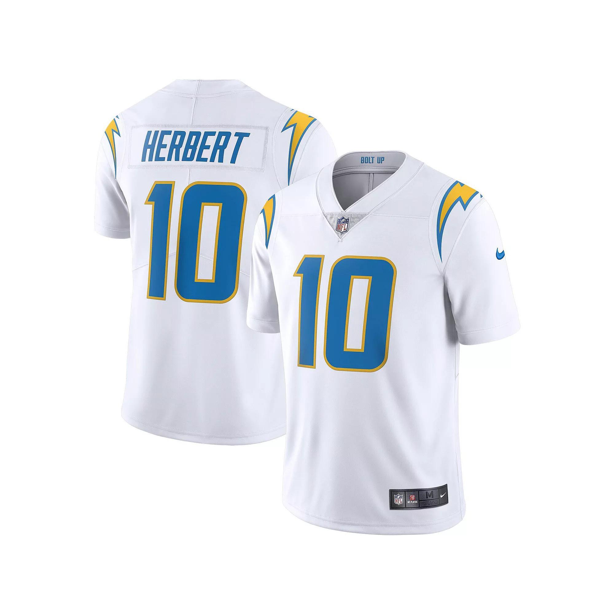 Men's Nike Justin Herbert White Los Angeles Chargers Vapor Limited Jersey, Size: 3XL Product Image