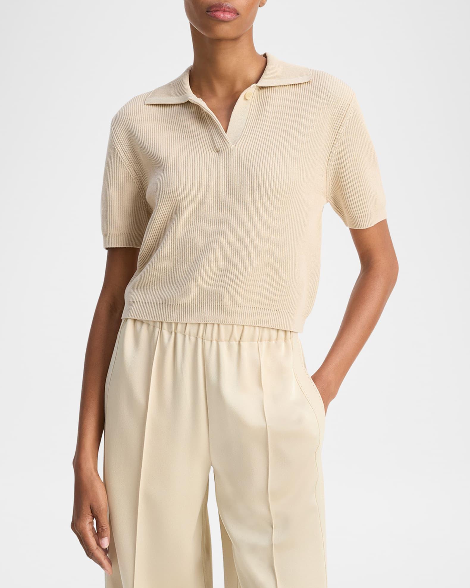 Ribbed Polo Top Product Image