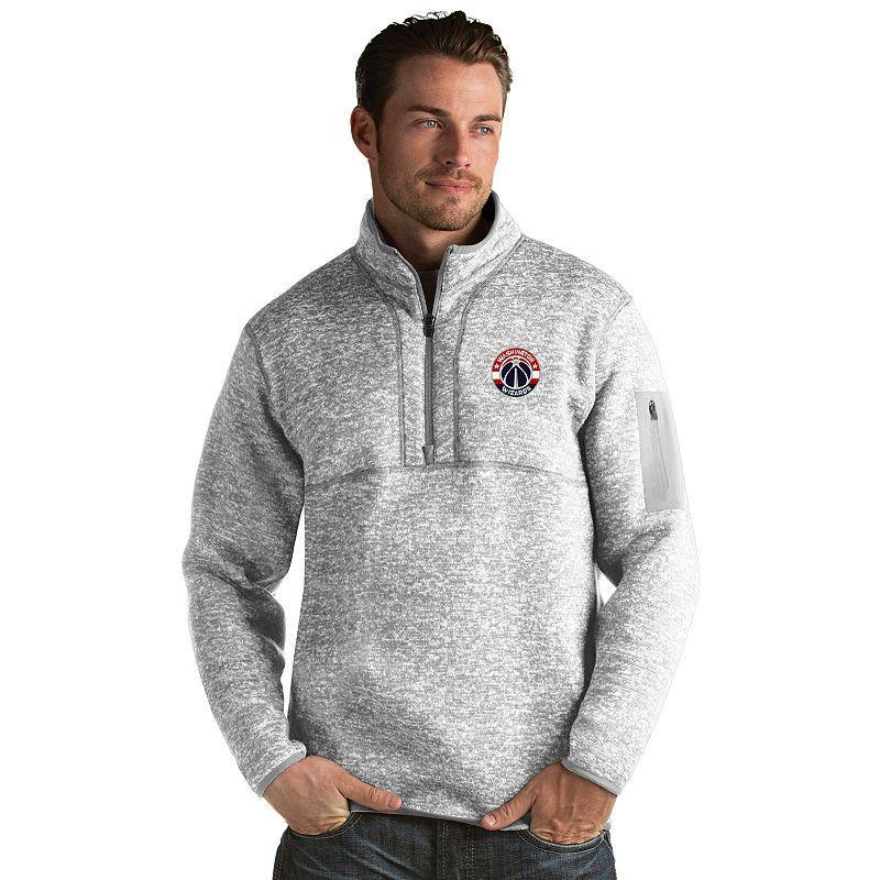 Mens Antigua New York Knicks Fortune Pullover Light Gray Grey Product Image