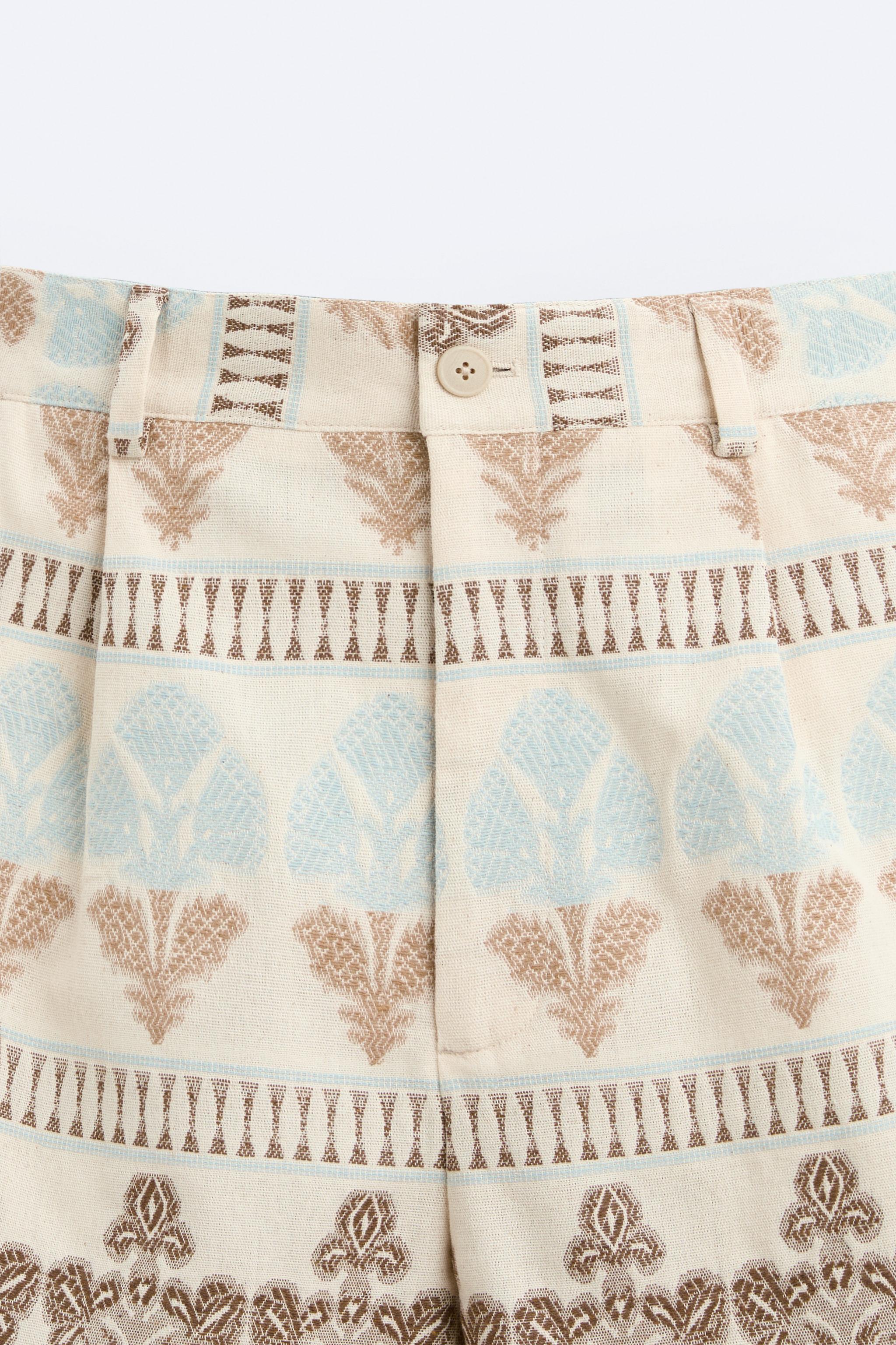 GEOMETRIC JACQUARD SHORTS Product Image