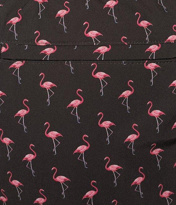 Caribbean Mini Flamingo 5#double; Cabana Swim Trunks Product Image